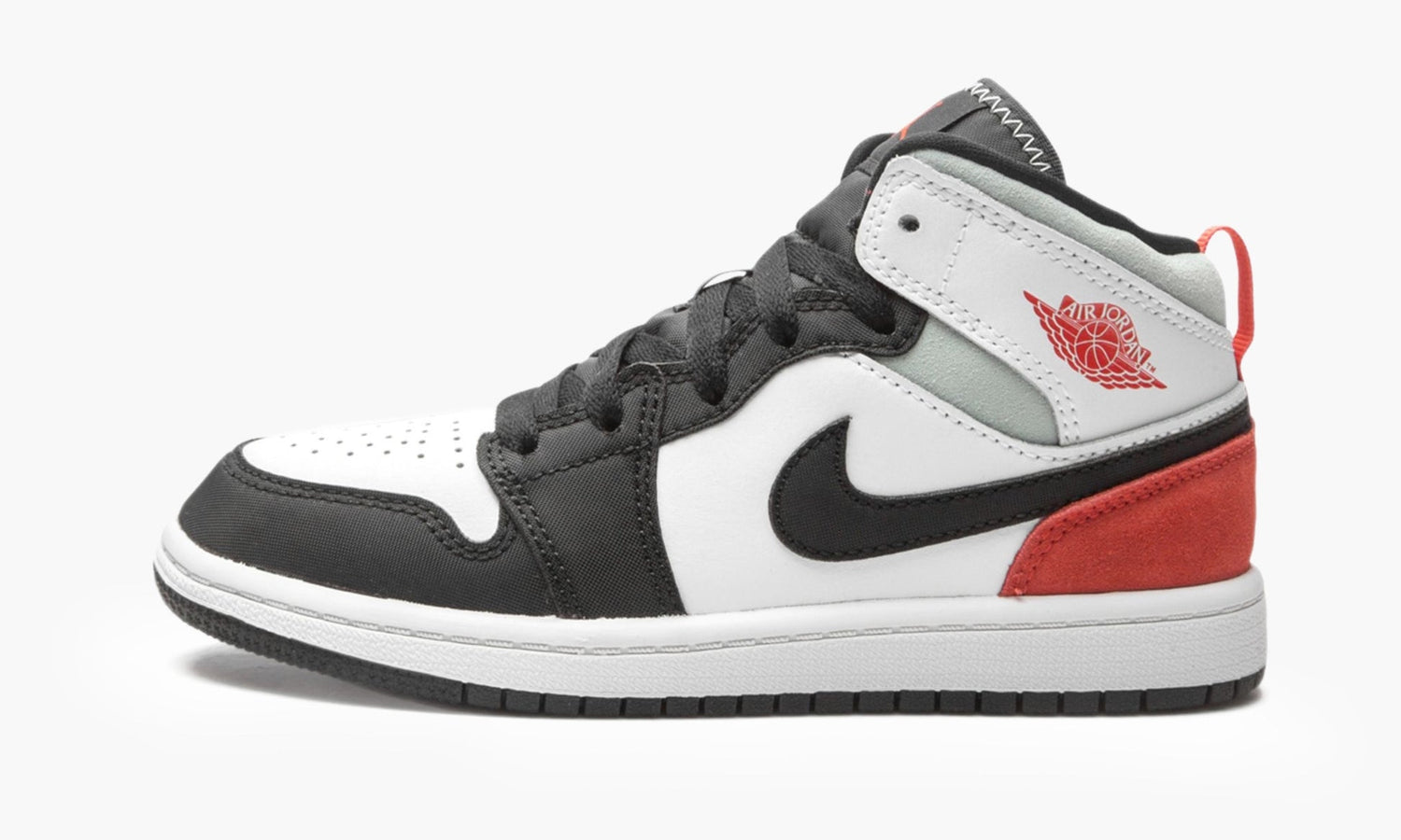 Air Jordan 1 Mid SE PS "White Black Red Spruce" - BQ6932 100 | Grailshop