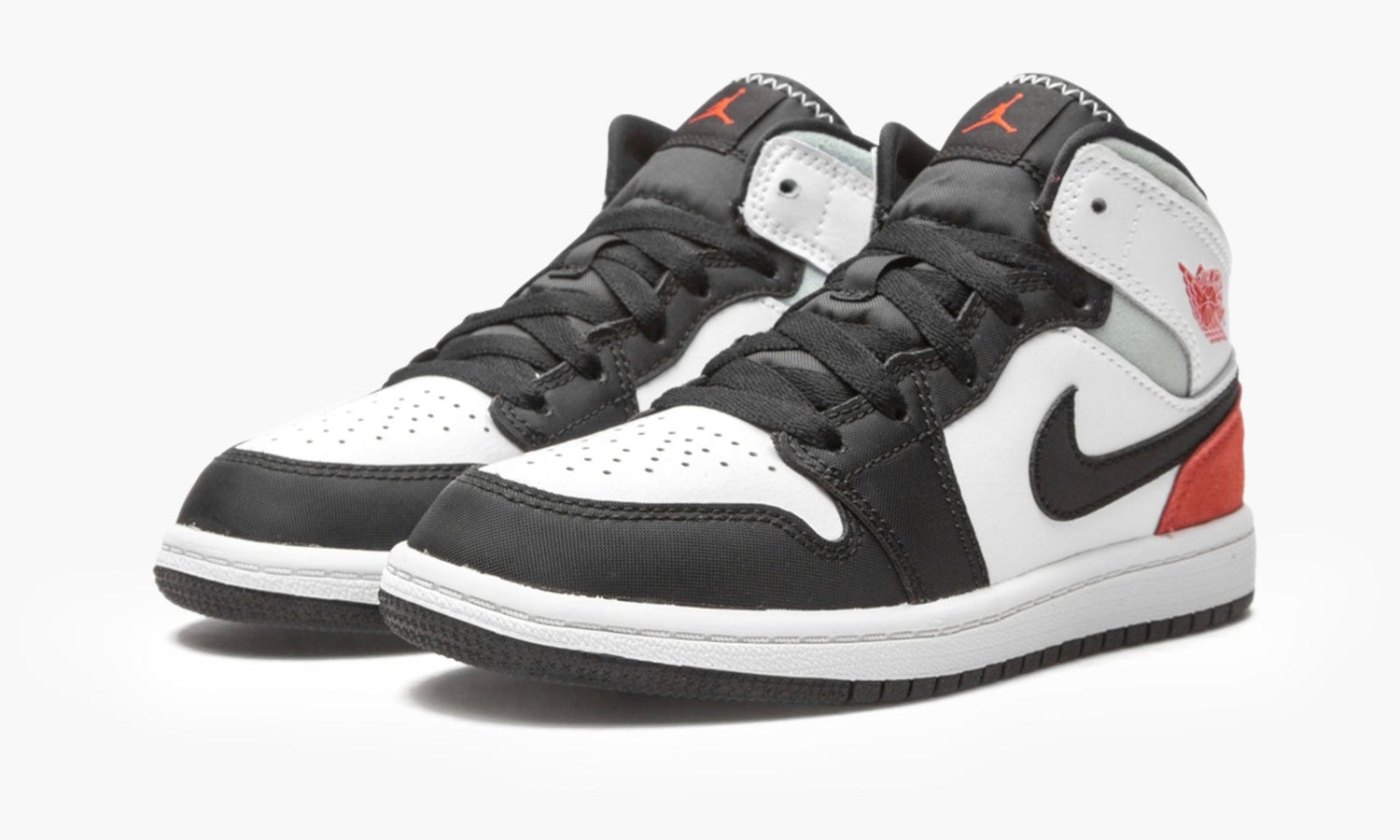 Air Jordan 1 Mid SE PS "White Black Red Spruce" - BQ6932 100 | Grailshop