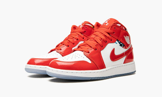 Air Jordan 1 Mid SE GS "Barcelona Sweater Red Patent" - DC7248 600 | Grailshop