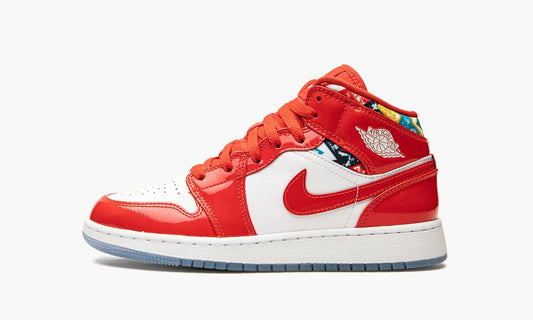 Air Jordan 1 Mid SE GS "Barcelona Sweater Red Patent" - DC7248 600 | Grailshop