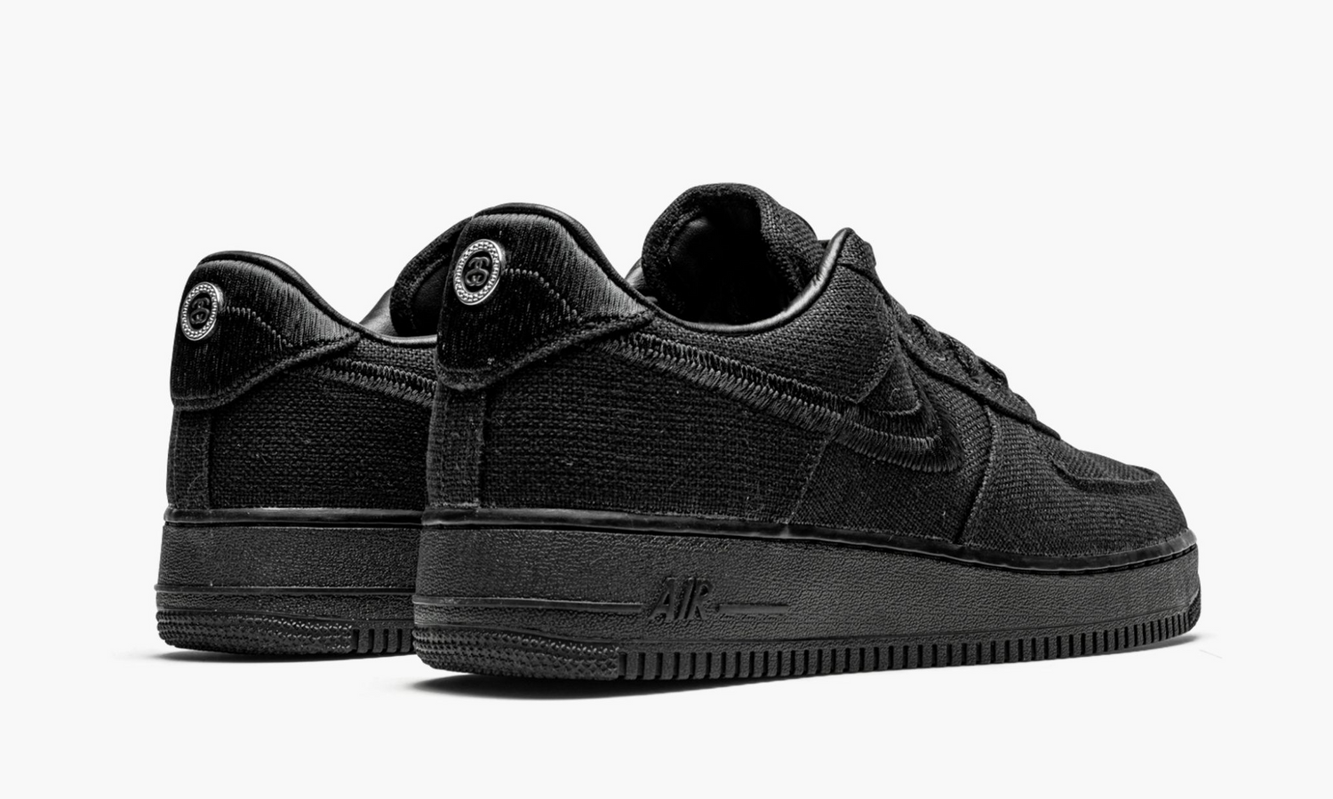 Air force 1 all top black suede